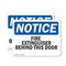 Signmission Fire Extinguisher Behind This Door OSHA Notice Sign, Plastic, 10in W x 7in L, 2PK OS-2PACK-NS-P-710-L-12595 - alternate 1